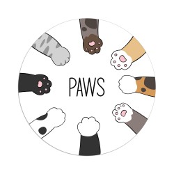 Personalizowana okrągła mata pod miski dla zwierząt