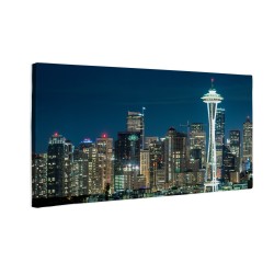 Nocna panorama Seattle