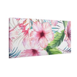 Różowe kwiaty hibiskusa