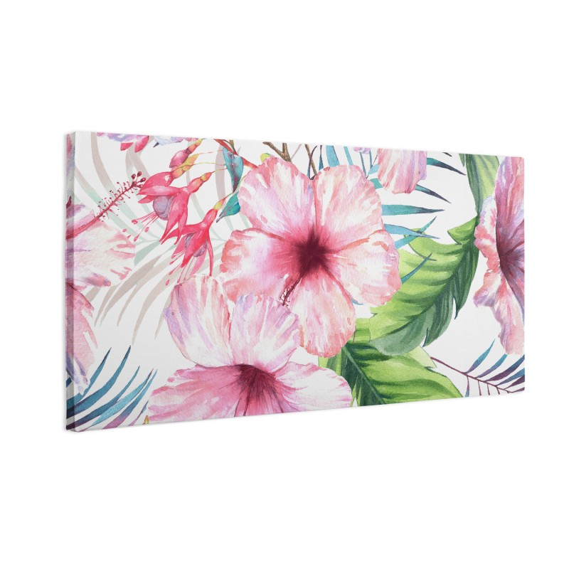 Różowe kwiaty hibiskusa