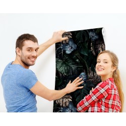 Liście monstera i kwiat