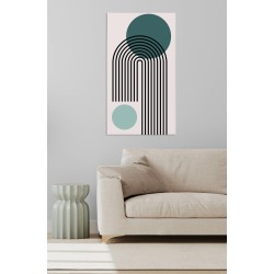 Styl Bauhaus z akcentem w kolorze morskim