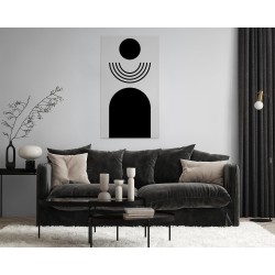 Czarne wzór w stylu Bauhaus